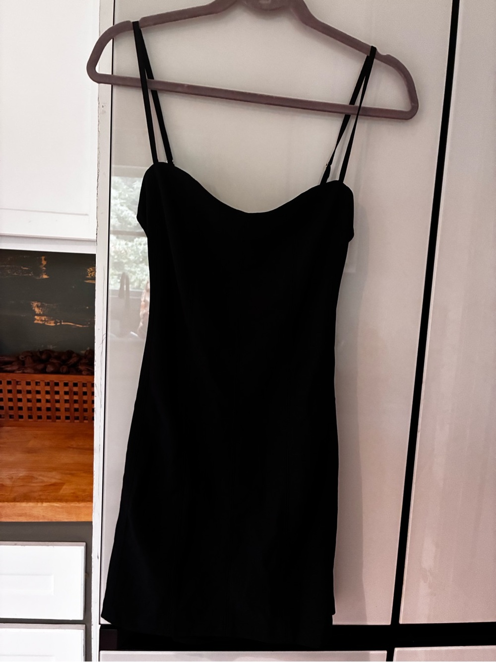 Abercrombie fitted corset style Black Dress open back, like new small